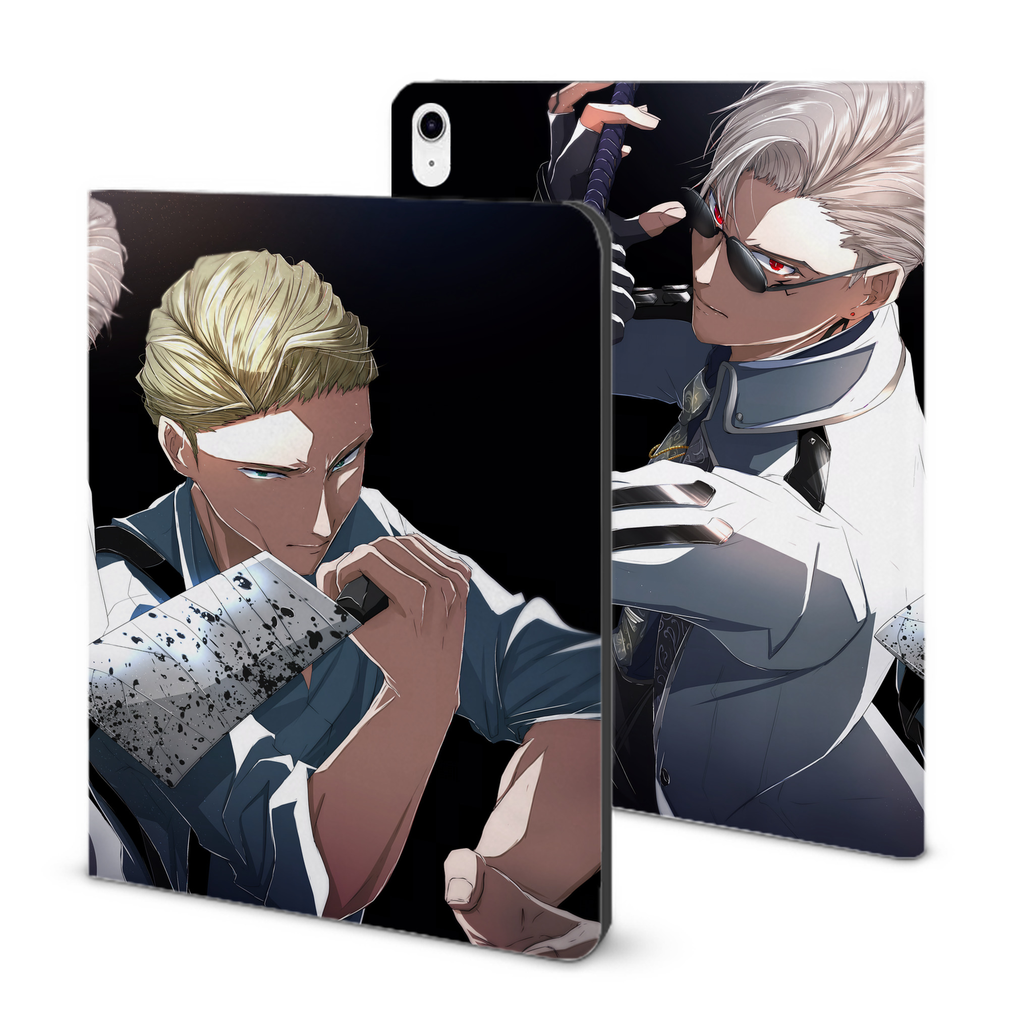 （画像用） 呪術廻戦 Jujutsu Kaisen IPad ケース ブック型 PUレザー TPU 耐衝撃 軽量 薄型 ペン収納なし 全面保護 IPad 各モデル対応